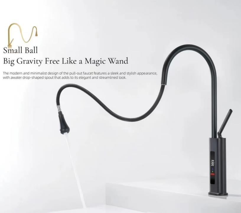 Una foramen excute-Out Kitchen Faucet cum Digital Display